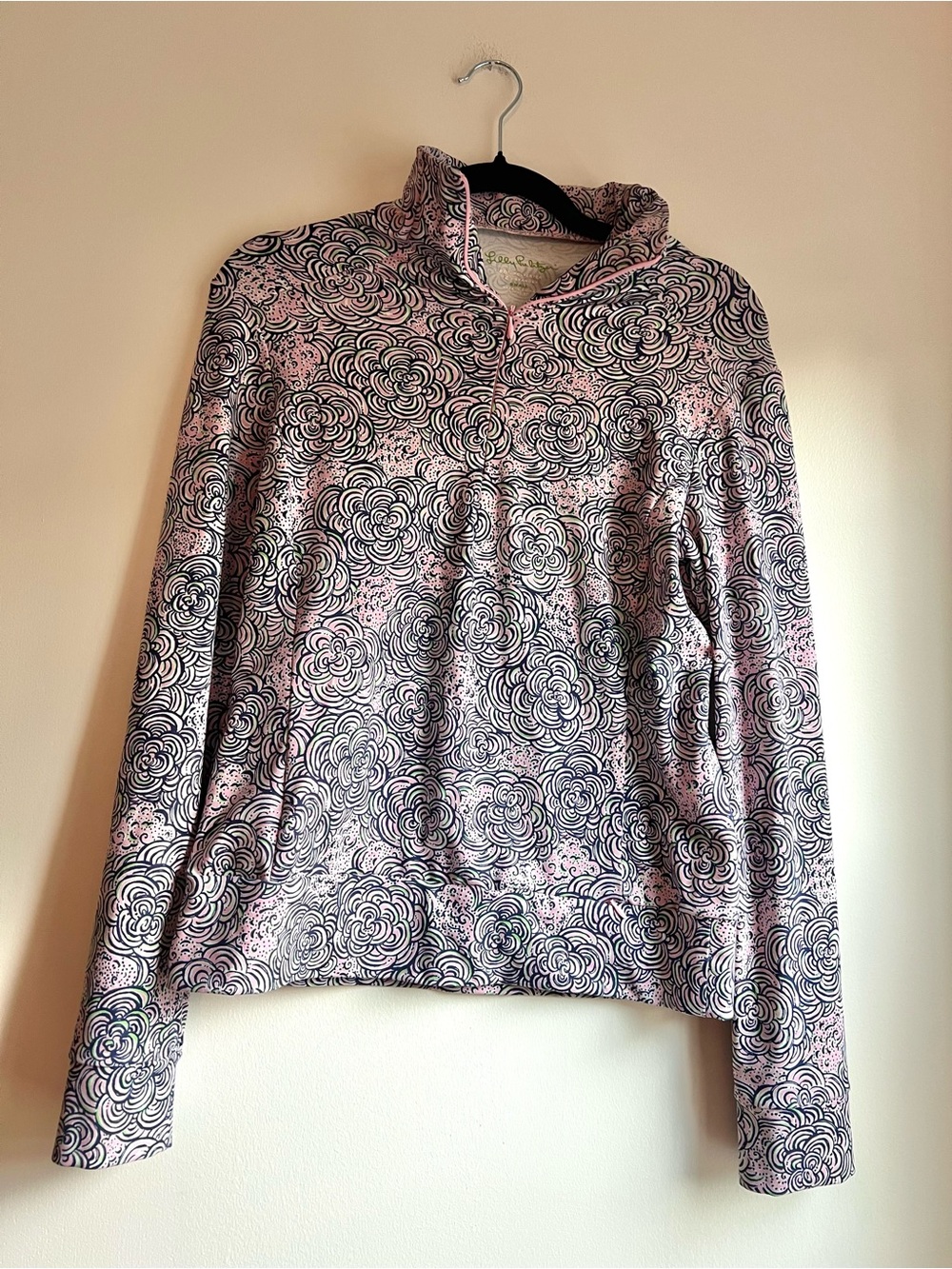 Lilly Pulitzer Printed 1/4 Zip Pullover Jacket - Size Small